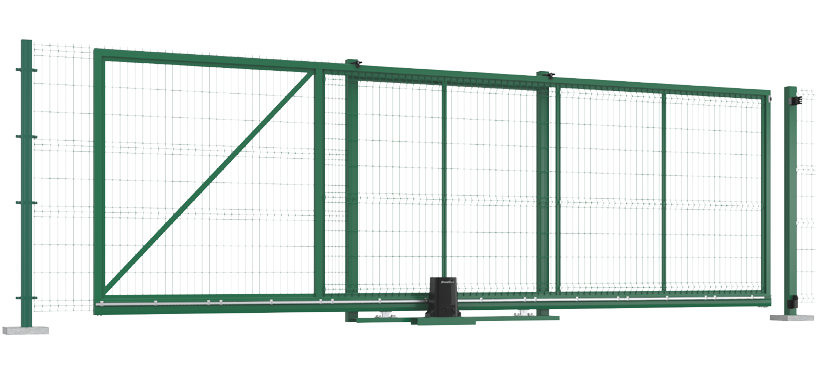 Sliding Gate with Steel Frame